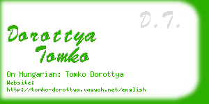 dorottya tomko business card
